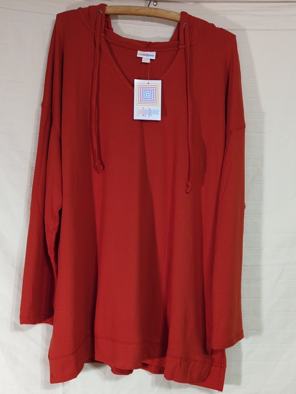 Lularoe Eliza 3XL V-Neck Hoodie Relaxed Fit